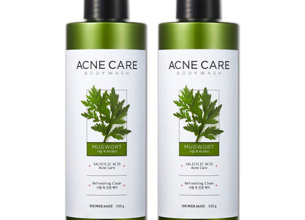 SHOWER MATE  Mugwort Acne Care Body Wash, 500g, 2 count