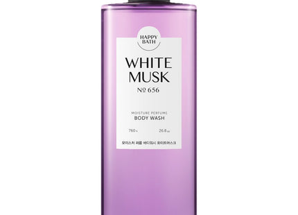 HAPPY BATH  Moisture Perfume Body Wash White Musk Scent, 760g, 1 Count