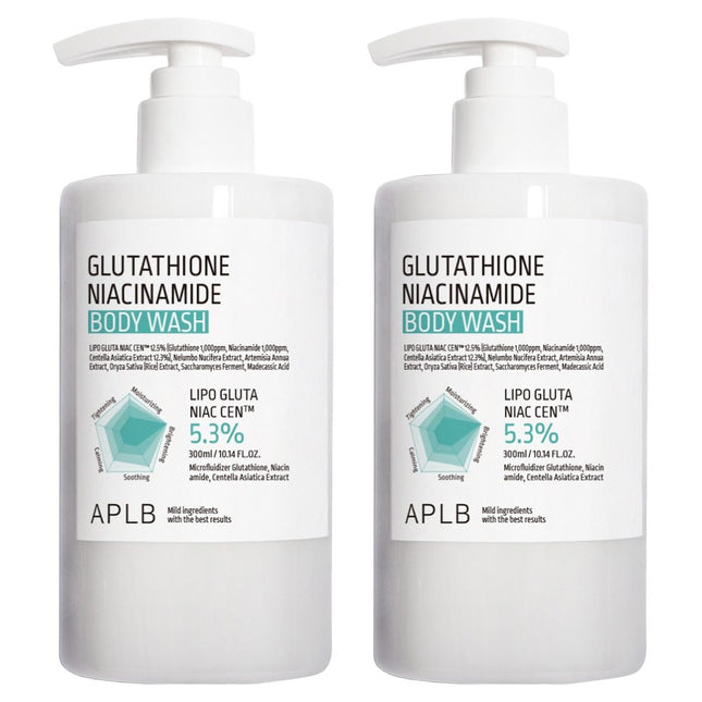 APLB  Glutathione Niacinamide Body Wash, 300ml, 2 Count