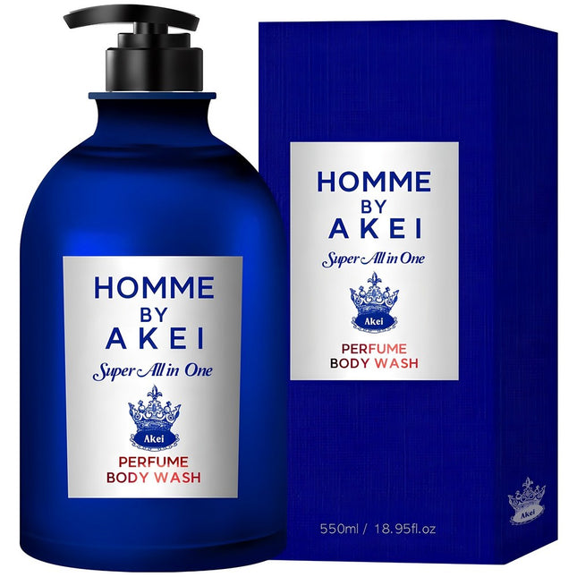 AKEI HOMME  Super All-in-One Body Wash Sense Pheromone Scent + Shower Ball Set, 550ml, 1 count