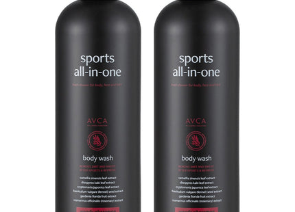 ABCA  Sports All-in-One Perfumed Body Wash Woody Pheromone Scent, 1L, 2 Count
