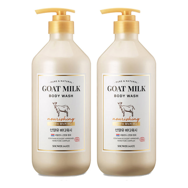 SHOWERMATE  Goat Milk Body Wash Manuka Honey, 800ml, 2 Count