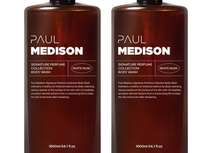 POLMEDISON  Signature Perfume Collection Body Wash White Musk Scent, 1.6L, 2 Count
