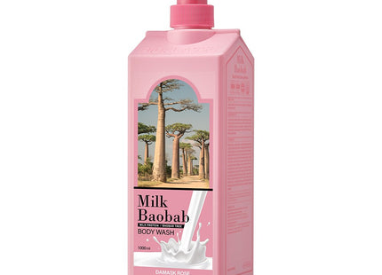 MILK BAOBAB  Body Wash Damask Rose 1000ml 1 Bottle