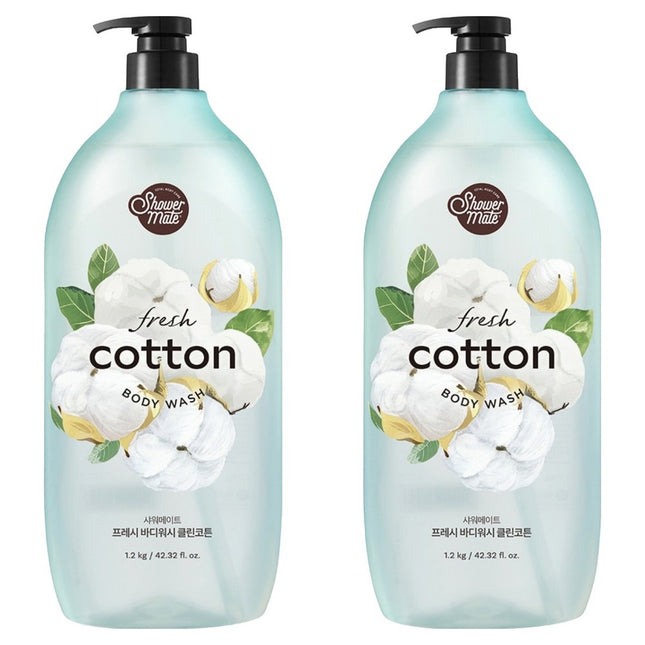 SHOWERMATE ShowerMate Natural Clean Cotton Body Wash Cotton Scent, 1.2kg, 2 Count