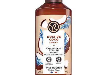 YVES ROCHER  Escape Bath & Shower Gel Coconut 400ml 1 pack