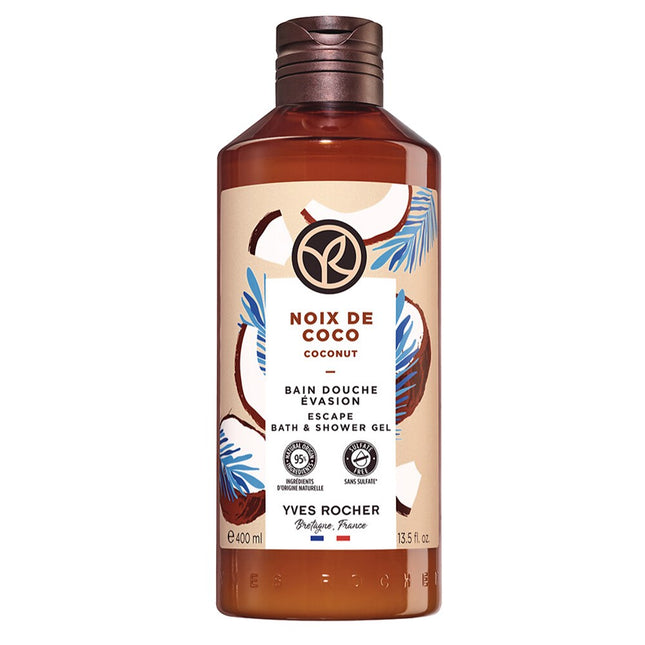YVES ROCHER  Escape Bath & Shower Gel Coconut 400ml 1 pack