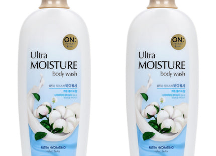 ON THE BODY  Ultra Moisture Body Wash Cotton Flower Scent 785ml 2count
