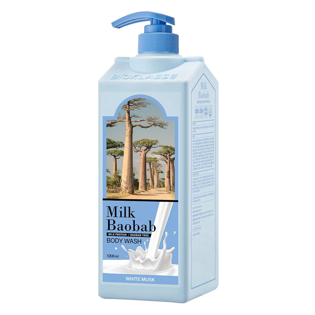 MILK BAOBAB  Large Capacity Body Wash White Musk Scent, 1L, 1 count