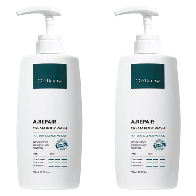 CELLAPY  Airy Repair Cream Body Wash Floral Musk 500ml x 2