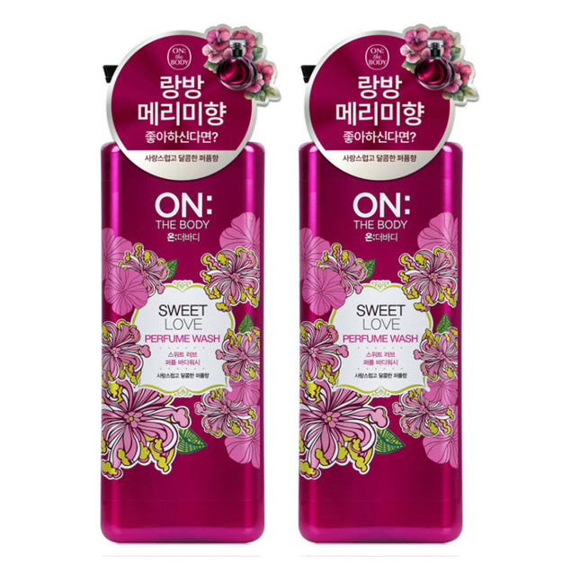ON THE BODY  Perfumed pH Balanced Sweet Love Body Wash Peach & White Musk, 865ml, 2-Pack