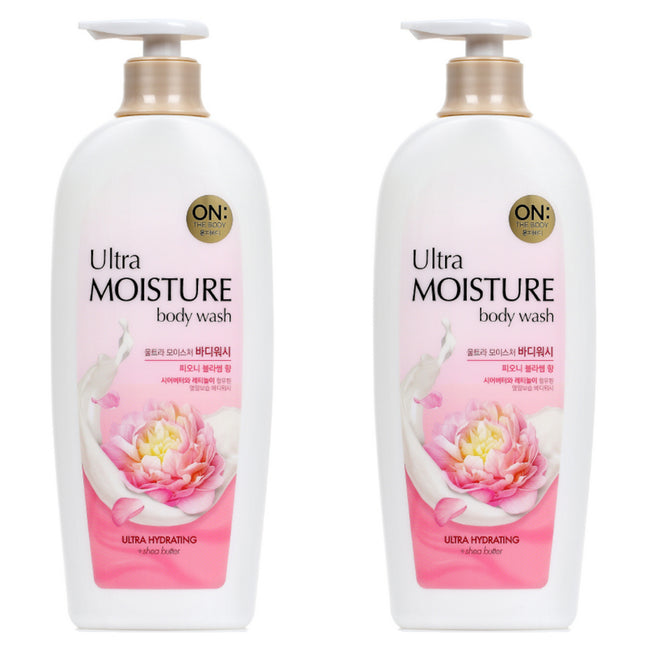 ONTHEBODY  Ultra Moisture Body Wash Peony Blossom Scent, 785ml, 2 Pack