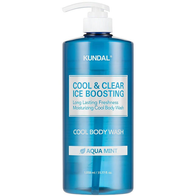 KUNDAL  Cool & Clear Ice Boosting Cool Body Wash Aqua Mint, 1.058L, 1 ea