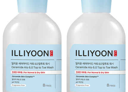 ILLIYOON  Ceramide Ato Top to Toe Wash Fragrance Free 500ml 2 Count