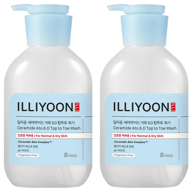 ILLIYOON  Ceramide Ato Top to Toe Wash Fragrance Free 500ml 2 Count
