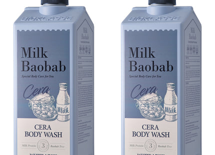 MILK BAOBAB  CERA BODY WASH WHITE MUSK 1.2L (2 Bottles)