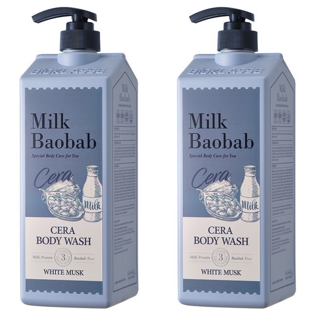 MILK BAOBAB  CERA BODY WASH WHITE MUSK 1.2L (2 Bottles)