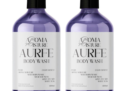 AUPE  Aroma Moisture Large Capacity Perfume Body Wash White Musk Scent, 1L, 2 Count