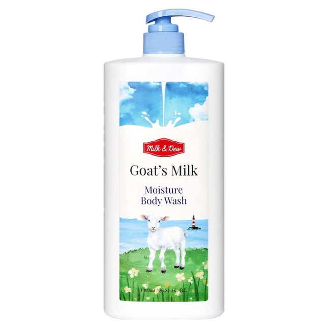 MILK & DEW  Goat Milk Moisture Body Wash, 1L, 1 Pack