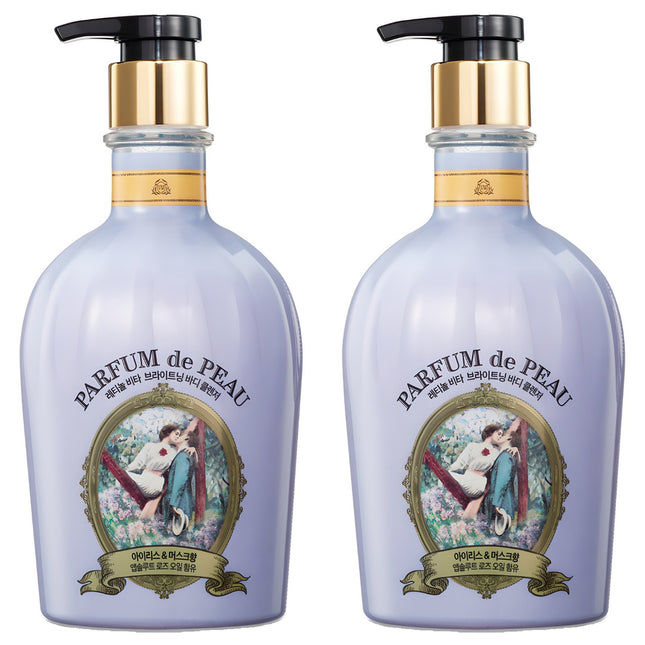 BELLMAN  Perfumed Pore Perfume Body Wash Iris Musk Scent, 600ml, 2 Pack