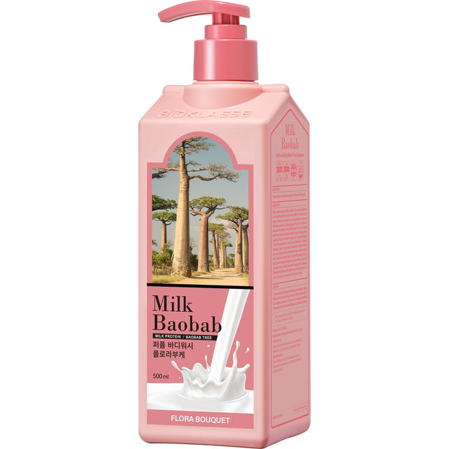 MILK BAOBAB  Perfumed Body Wash Flora Bouquet Scent, 500ml, 1 count