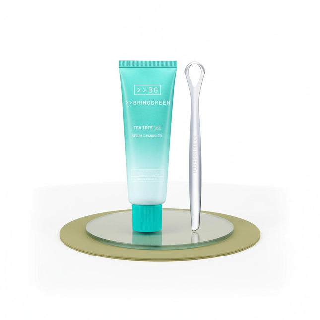 BRING GREEN Tea Tree Cicapure Sebum Deep Cleansing Gel 50ml + Sebum Cleaner