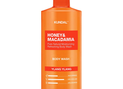 KUNDAL  Honey & Macadamia Pure Body Wash, Ylang Ylang Scent, 1058ml, 1 Count