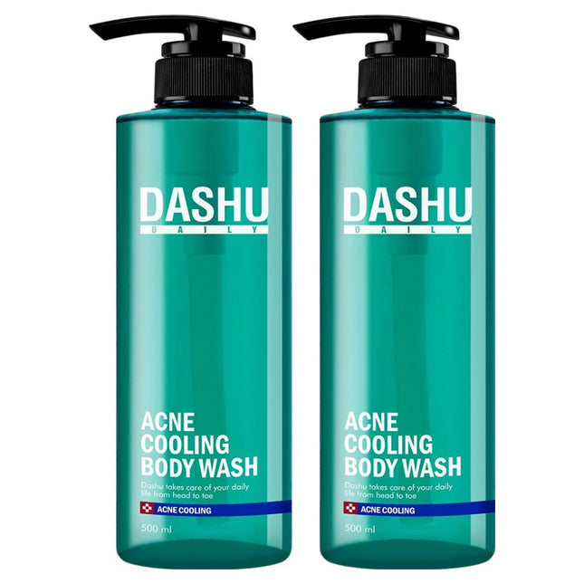 DASHU  Daily Acne Cooling Body Wash 500ml 2 Pack