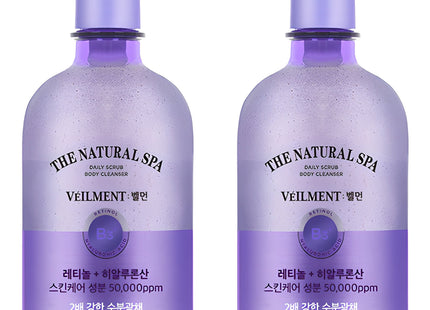BELLMAN  Spa Moisture Radiance pH Balanced Scrub Body Wash Jasmine Scent, 580ml, 2 Count