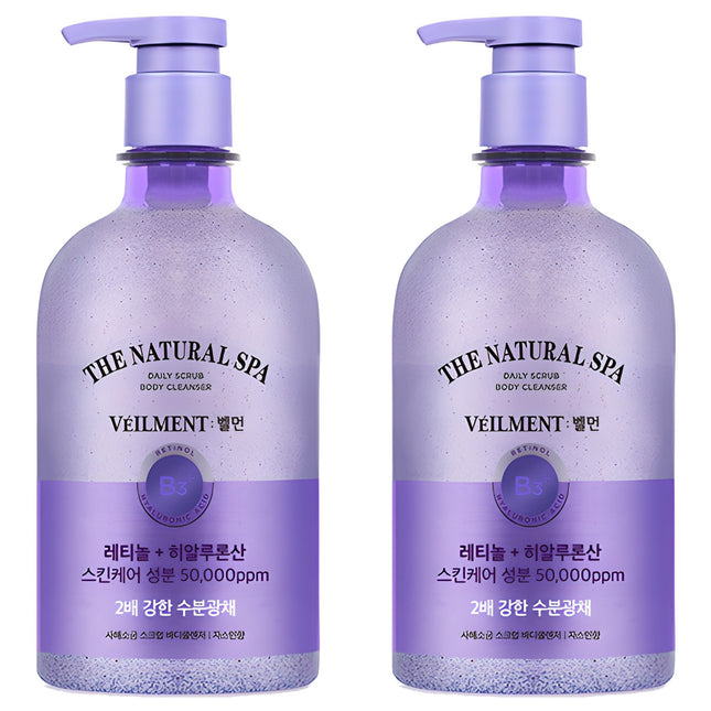 BELLMAN  Spa Moisture Radiance pH Balanced Scrub Body Wash Jasmine Scent, 580ml, 2 Count