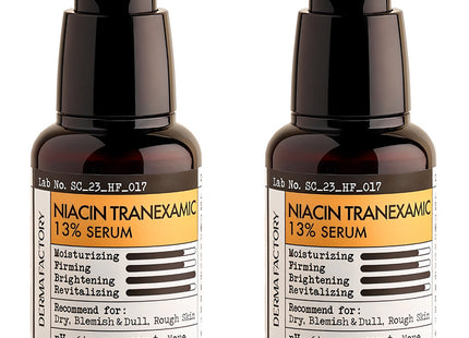 THE DERMA FACTORY  Niacinamide Tranexamic Acid 13% Serum 30ml 2 Pack