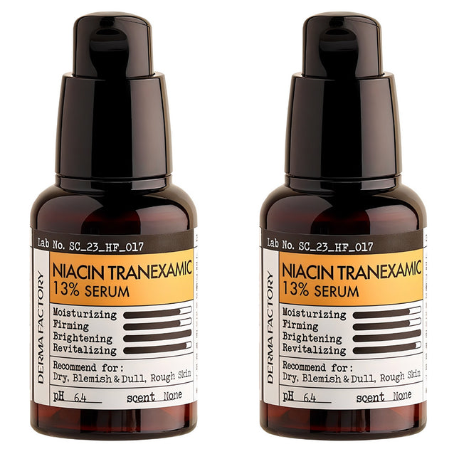 THE DERMA FACTORY  Niacinamide Tranexamic Acid 13% Serum 30ml 2 Pack
