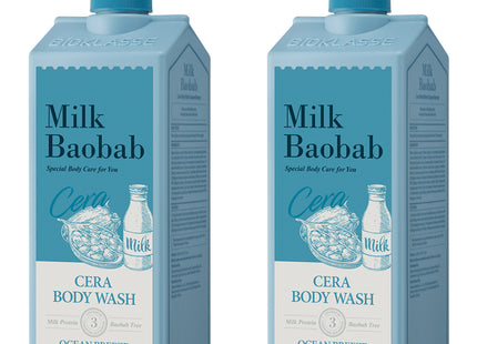 MILK BAOBAB  Cera Body Wash Ocean Breeze, 1.2L, 2 Pack