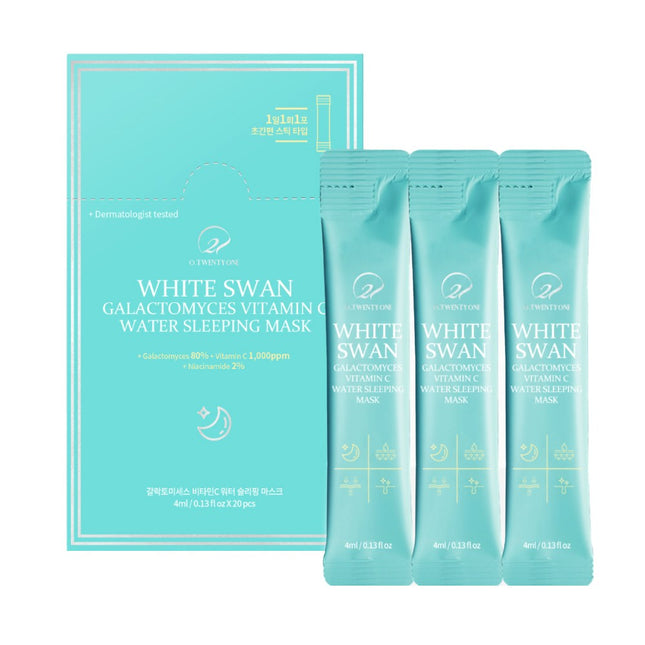 O2TO1  White Swan Galactomyces Vitamin C Water Sleeping Mask 20p, 4ml, 1ea