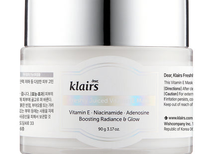 KLAIRS  Freshly Juiced Vitamin E Mask 90ml, 1 Count