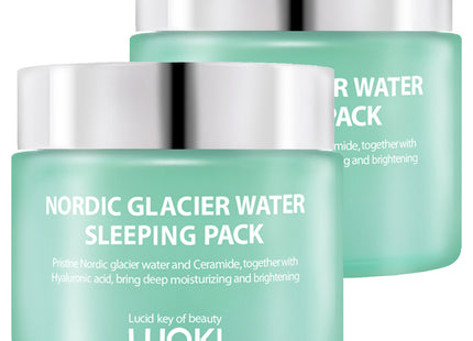 LUOKKI  Nordic Glacier Water Sleeping Pack, 80g, 2 count