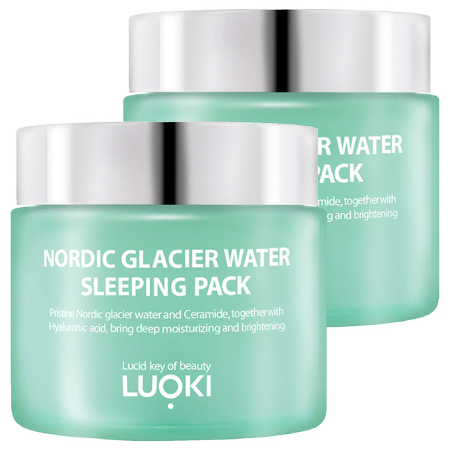 LUOKKI  Nordic Glacier Water Sleeping Pack, 80g, 2 count