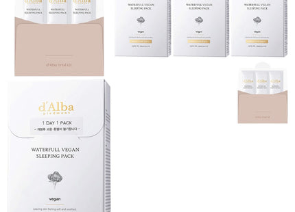 D'ALBA  Waterful Sleeping Pack 4ml x 24p + Kit 4ml x 3p, 108ml, Set of 2