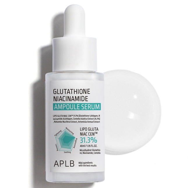 APLB  Glutathione Niacinamide Ampoule Serum, 40ml, 1 count